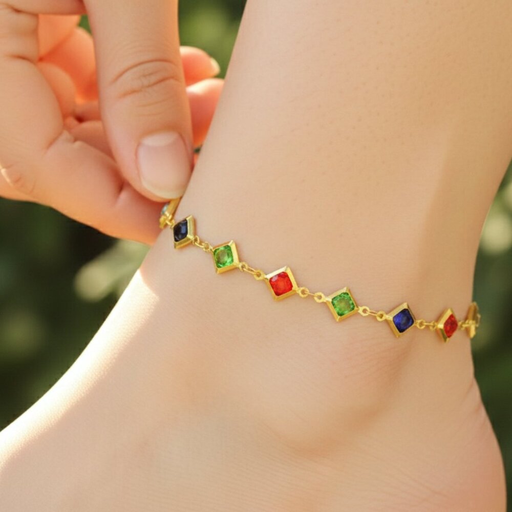"Elegant Handmade Anklet – Delicate Jewelry for Women, MAR091070